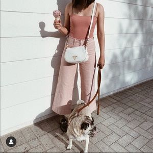 Madewell Pink Oyster Emmett Wide Leg Crop Pants